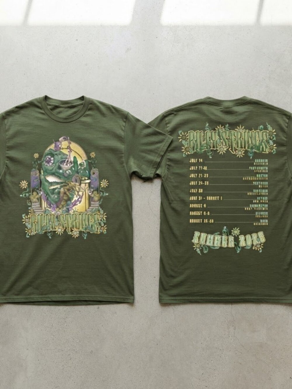 Billy Strings Summer 2026 Tour Cicada Rider T-Shirt